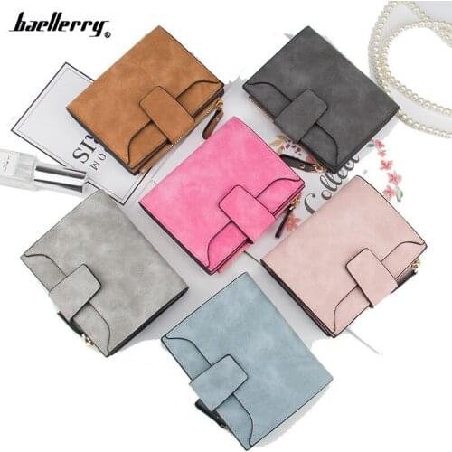 New Leather Women Wallet Hasp Small And Slim Coin Pocket Purse Women Wallets Cards Holders Luxury Brand Wallets Designer Purse