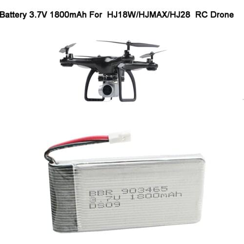 Upgrade Backup Flight Li-po Battery 3.7V 1800mAh For HJ18W/HJMAX/HJ28 RC Drone Drone Accessories RC Parts
