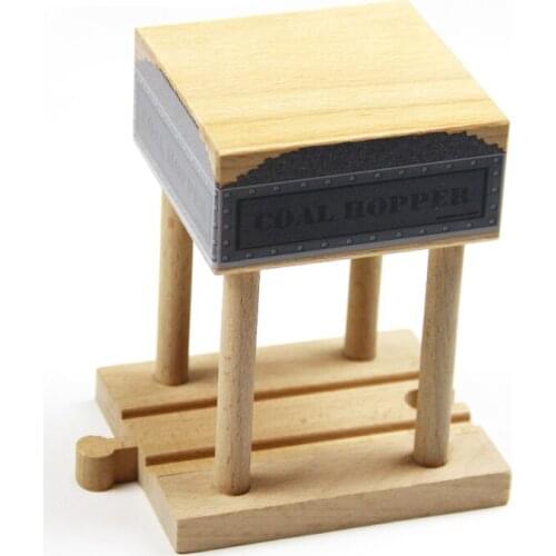 P134 Wooden Fun Scene Special Track Accessories, Coal Stations, Compatible with Wooden Train Tracks
