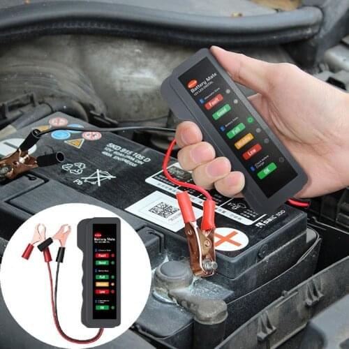 Portable Auto Fault Diagnosis Instrument 4-12V Car Battery Tester Detection Decoder Scanner Code Reader Tool Battery Detector
