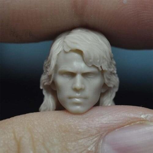 Blank 1/18 Scale Anakin Skywalker Head Sculpt Unpainted Fit 3.75" Figure