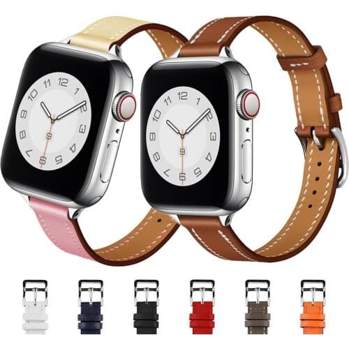 Leather Strap For Apple Watch band 44mm 40mm iwatch band 38mm 42mm smartwatch wristband correa bracelet iwatch series 6 SE 5 4 3