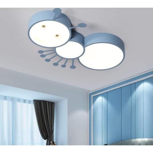 Kids room light led ceiling lights with remote control cartoon Ant bedroom decor cute child room lamp baby boy girl ceiling lamp
