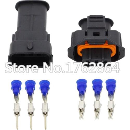 3 Pin DJ7036A-3.5-11/21 Female Male 3.5mm Auto Sensor Plug Waterproof Electrical Wire Connector