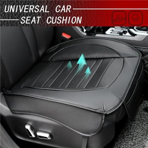 Four Seasons Universal Car Seat Cushion PU Leather Auto Seat Cover Protective Nonslip Seat Mat Car Interior Storage Accessories