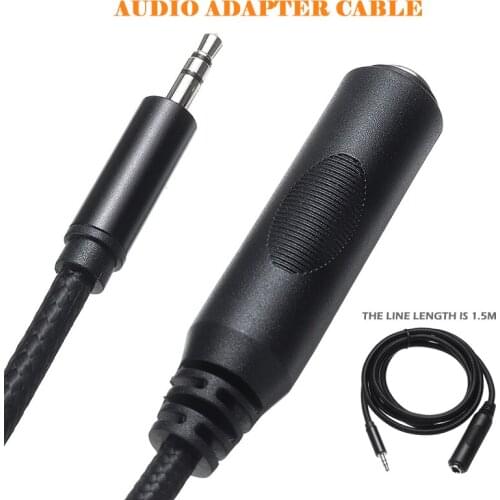 1.5 Meters High Quality 3.5mm Male to 6.35mm Female Adapter Cable Durable Audio Converter Cables For Smartphones Tablets