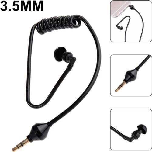 Security Earpiece 3.5mm Earphone Coil Earpiece Single Listening Earphone Coiled Cables In Ear Stereo Headset