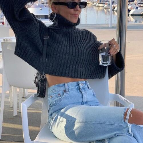 Women Chic Fashion Ripped Hole Wide Leg Jeans Vintage High Waist Zipper Fly Denim Pants Female Trousers Womens Pants Size S-2XL