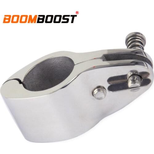 1Pc Hardware For Boat Marine Yacht Pipe Clamp 316 Stainless Steel Silver Tube Clip Bimini Jaw Slide 1" Hinged Fittings Silver