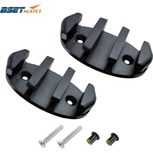 2PCS Black Nylon Plastic Marine Zig Zag Anchor Trolley Cleat Rope Device Kayaks Canoes Boat Decks Replacement Rowing Accessories
