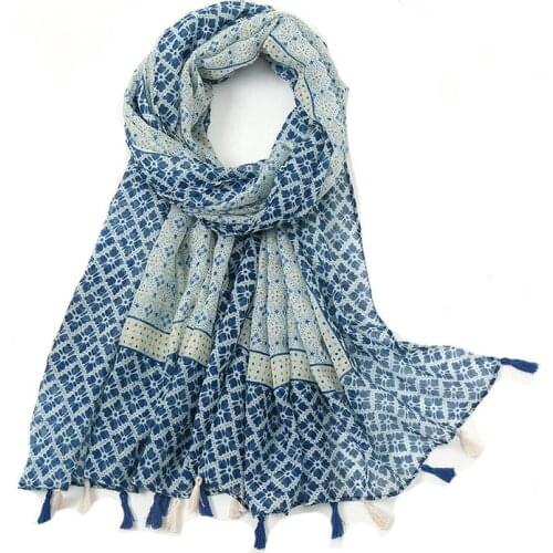2021 Fashion Vintage Printed Cotton Viscose Printed Scarf Shawls Wraps Hijabs 10pcs/lot