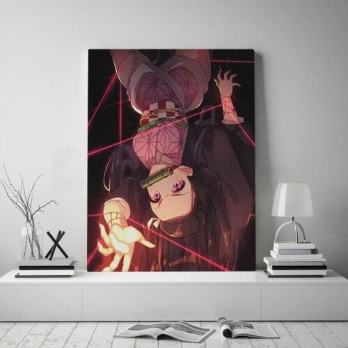 Nezuko Kamado Kimetsu no Yaiba anime Canvas poster Painting wall Art decor Living room Bedroom Study Home Decoration Prints