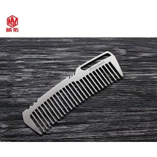 EDC Emergency Gear Titanium Alloy Comb Outdoor Practical Camping Hiking Portable Comb No Static No Allergies Survival Tools