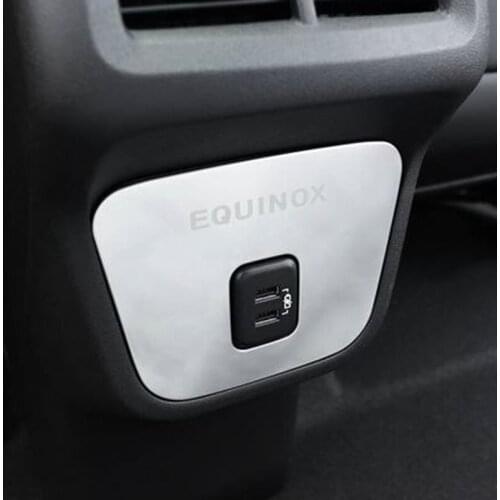 Car Rear Usb Decorative Sequin Frame for Chevrolet Equinox 2017 2018 2019 Car Rear Usb Decorative Sequin Frame Accessories