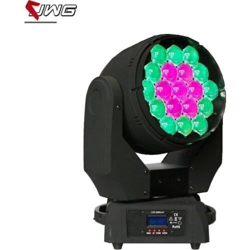 Free Shipping Diamond 19x15w RGBW 4in1 Wash/Zoom DMX512 Moving Head Light Professional Show Stage Light