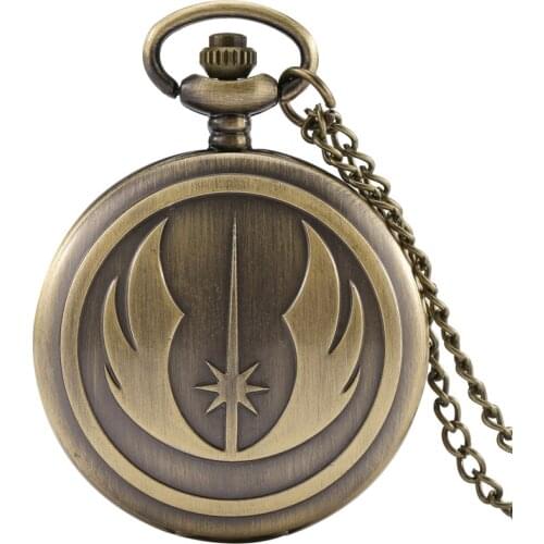 Bronze King Arthur Design Antique Pocket Watch Unisex Quartz Analog Watches Full Hunter Case Necklace Pendant Chain Clock Gift