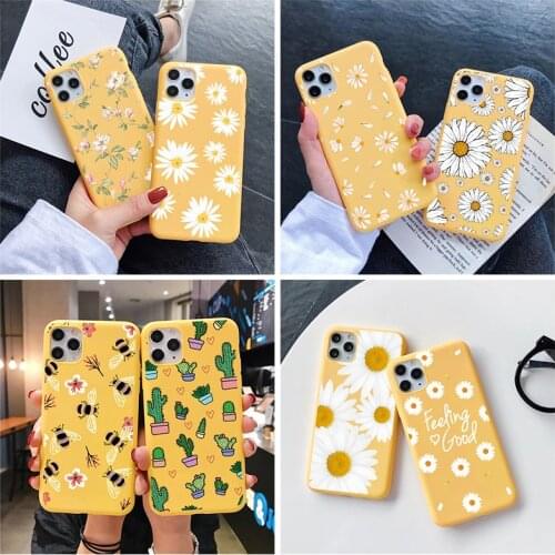 Soft TPU Phone Case For iPhone 12 Pro mini XR XS Max 7 8 6 6S Plus SE 2020 Cover For iPhone 11 Pro Shell Fashion Flower Fundas