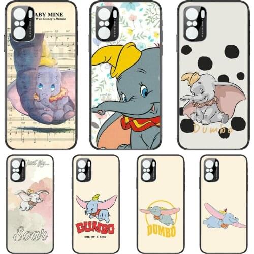 Flying Elephant Dumbo Phone Case For xiaomi redmi POCO F1 F2 F3 X3 Pro M3 9C 10T Lite NFC Anime Black Cover Silicone Back Prett