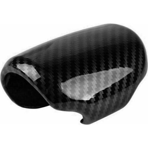 Black Carbon Fiber Style Gear Shift Knob Cover Trim for Honda CRV 17-19