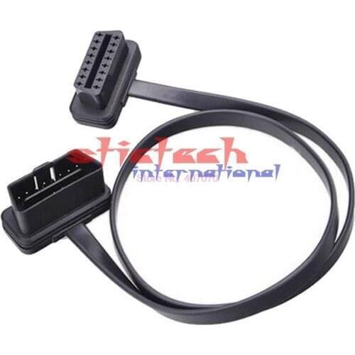 By DHL or Fedex 100pcs AOBDII OBD2 16Pin Male to Female ELM327 Diagnostic Extension Cable Connector 60CM