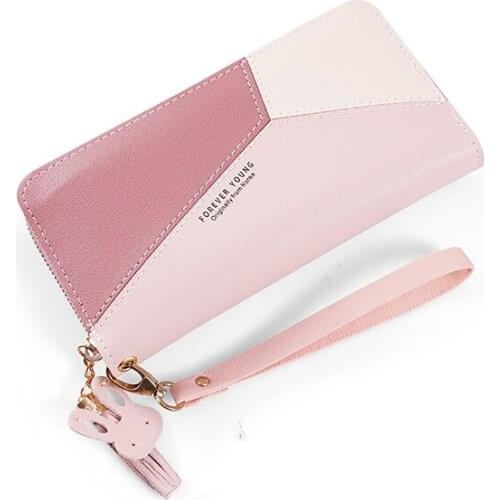 Patchwork Wallet Card and Cash Holder Zipper Wallet for Women Small Wallet for Card Tassel Design Wallet Leather Slim
