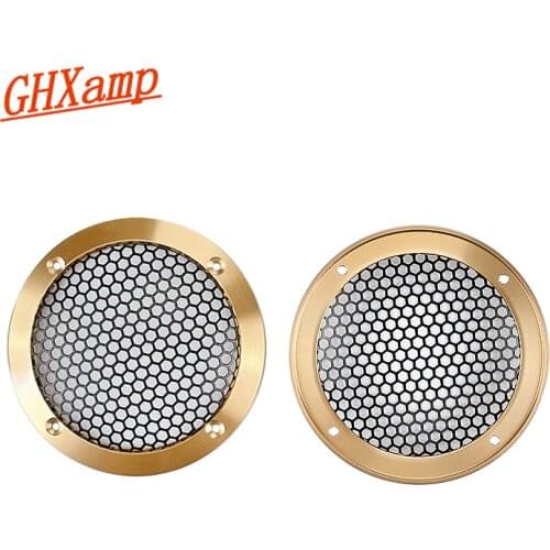 GHXAMP 3 Inch Car Speaker Grill Mesher Aluminium Alloy Mesh Enclosure Speaker Protection Cover For Audio Unit Parts Diy 2PC