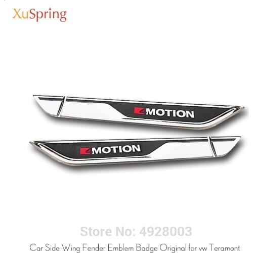 Car Chrome Sticker Side Wing Fender Emblem Badge 4 Motion Sticker Trim Original Item for vw teramont atlas 2016 2017 2019