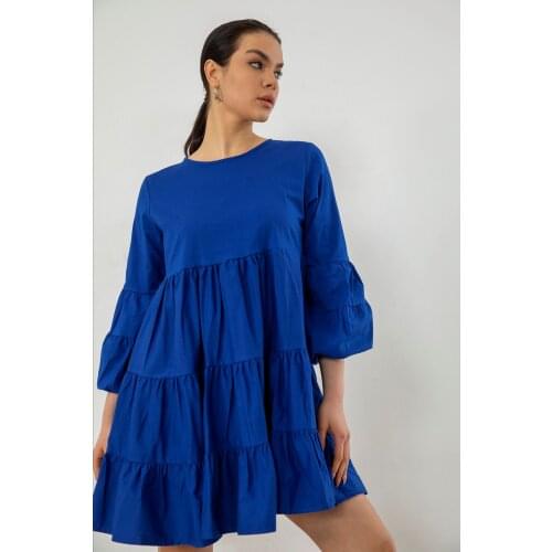 Poplin Pleated Women Dress Top Blouse Dress Women Mini Dress Skirt Clothes Elegant Sexy Party Cut Out Beach Holiday Bodycon