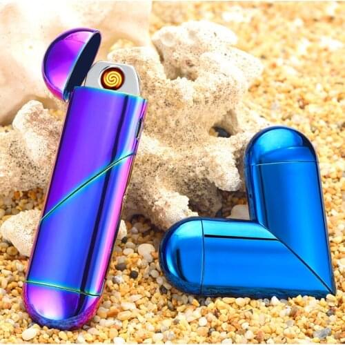 Cube Peach Heart Gas and Electricity Dual-use Inflatable Rechargeable Lighter Creative Personality Folding Magic Love Men Gift