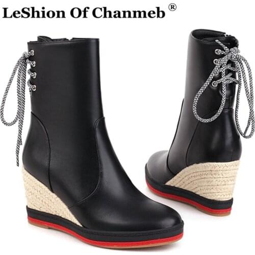 LeShion Of Chanmeb Women's Wedge Ankle Boots
