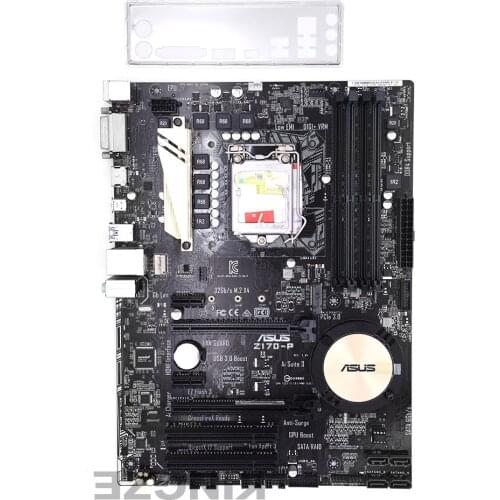 Used Asus Z170-P Desktop Motherboard Z170 Socket LGA 1151 i7 i5 i3 DDR4 64G M.2 SATA3 USB3.0 USB DVI HDMI ATX