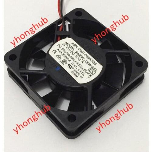 NMB-MAT 2406KL-05W-B59 L09 DC 24V 0.13A 3-Wire 60x60x15mm Server Cooling Fan