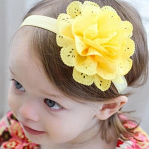 Baby Girl Headband Infant Hair Accessories Hot Stamping Dot Flower Newborn Floral Headwear Tiara Headwrap Hairband Gift