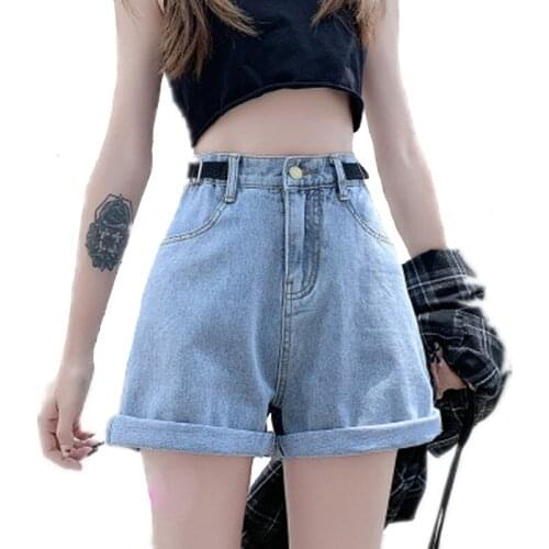 Short Women High Waisted Large Size Shorts Casual Street Fashions Jean Straight-Leg Pants For Women 2021 Denim Summer Pants
