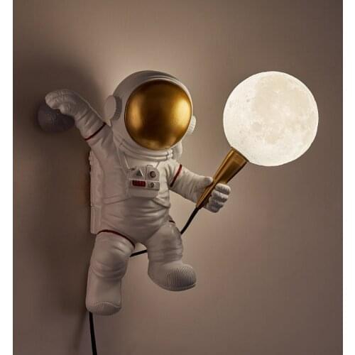 Nordic Postmodern Astronaut Wall Lamp For Home Indoor Lighting and Bedroom Beside Wall Living Room Decoration