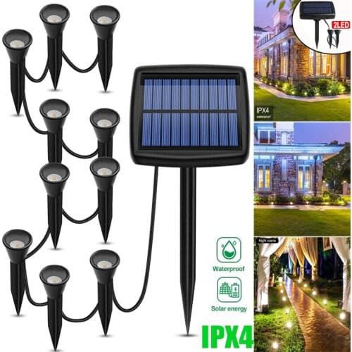 Solar In-Ground Lights 10/2LED Garden Light Outdoor Waterproof Landscape Lighting for Yard Walkway Patio Driveway Decoration