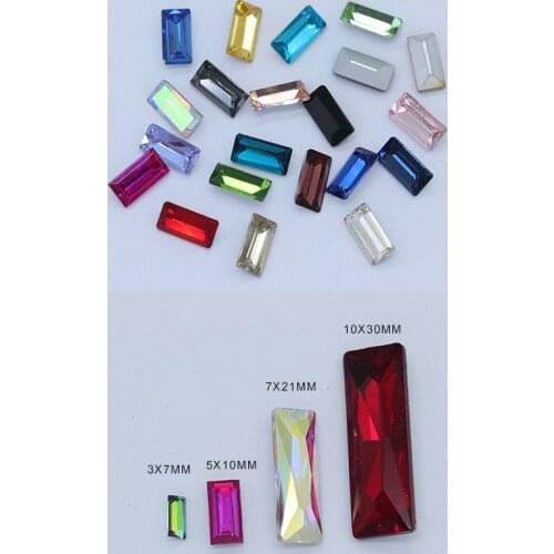 All-sizes rectangle pointed back glass fancy stone crystal rhinestones diamante diy jewelry design Gem For Wedding Dress Clothes