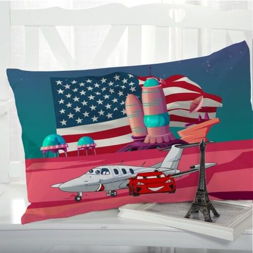 1pc Car Cartoon Pillow cover Pillow case Bedding Pillowcase Pillowcovers decorative 3D Print for children kids baby Rose red