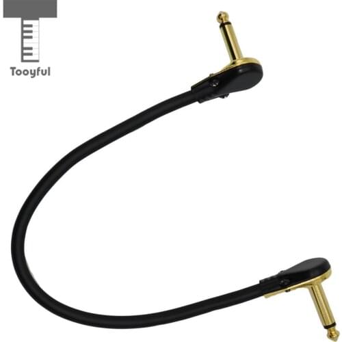 Tooyful 1pc 1/4'' Guitar Effect Pedals Amplifier PRO Right Angle Lead Cable 30cm