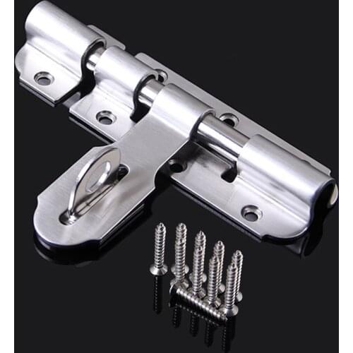2PCS Stainless Steel Door Lock Latch Security Gate Door Barrel Bolts Hasp Lock