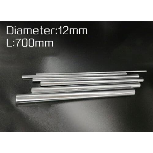 4pcs 12mm hardened linear shaft Dia 12mm - 700mm Chrome Precision Hardened Rod shaft Linear Round