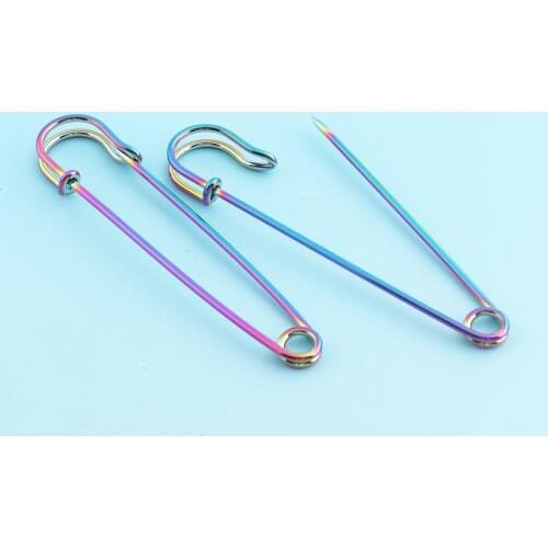 5pcs 75mm Rainbow Safety Pins Jumbo Safety Pin for Blanket Metal Pins Brooch Safety Pins DIY Jumbo Safety Pin Blanket