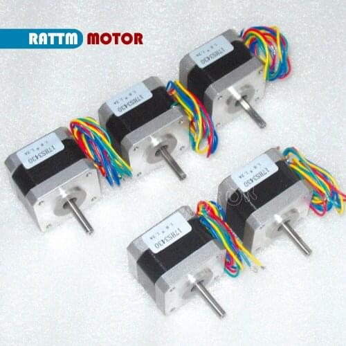 5pcs NEMA17 stepper motor 34mm / 38 oz-in / 1.2A CNC stepper motor