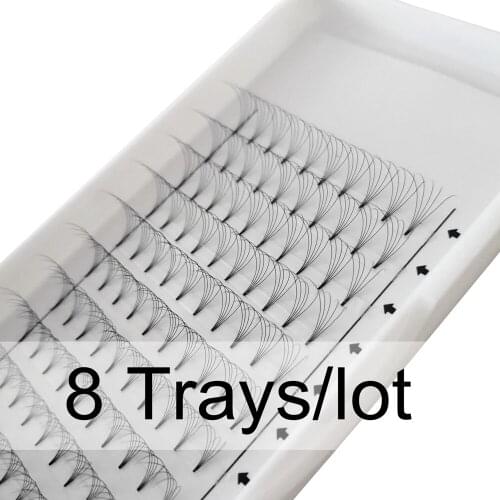 8 Trays Eyelashes Extension 5D D 0.07mm Premade Fans Lashes Russian Volume Eyelash Extensions Faux Mink Individual Lash
