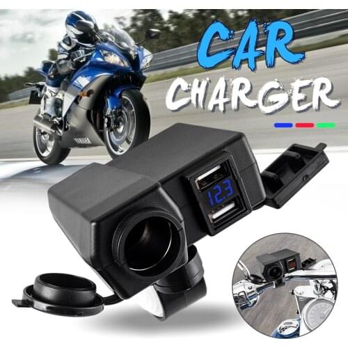 Motorcycle Scooter Car Modification Accessories Intelligent Dual USB Interface Modified Car Moto Charger with Line Waterproof
