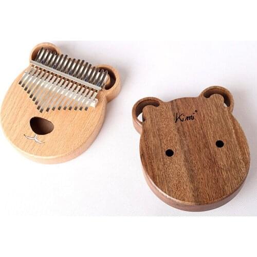 17 Key Kalimba African Thumb Piano Whole Wood hollow Finger Percussion Keyboard for Kids Gift Pineapple solid Wood Kalimba KB23