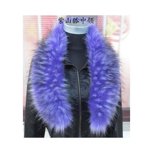 Free shipping Imitation fur coat down jacket wool scarf shawl Raccoon fur collar grass color gray collar discount package mail