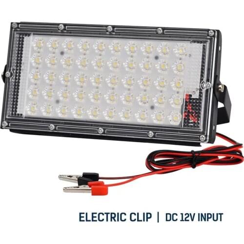 DC12v Flood Light 50w Outdoor Marine Battery Low Voltage Flood Light IP65 Waterproof Street Waterscape Lighting Spotlight