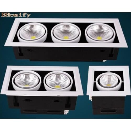 Dimmable LED Downlights COB 10w 20w 30w AC85-265V Surface Mounted LED Ceiling Lamp Spot Light square Rotation LED Downlight