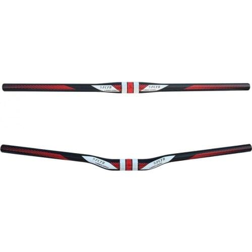 FCFB 3K Glassy Red and White T800 Carbon Fiber Handlebar for MTB Bicycle